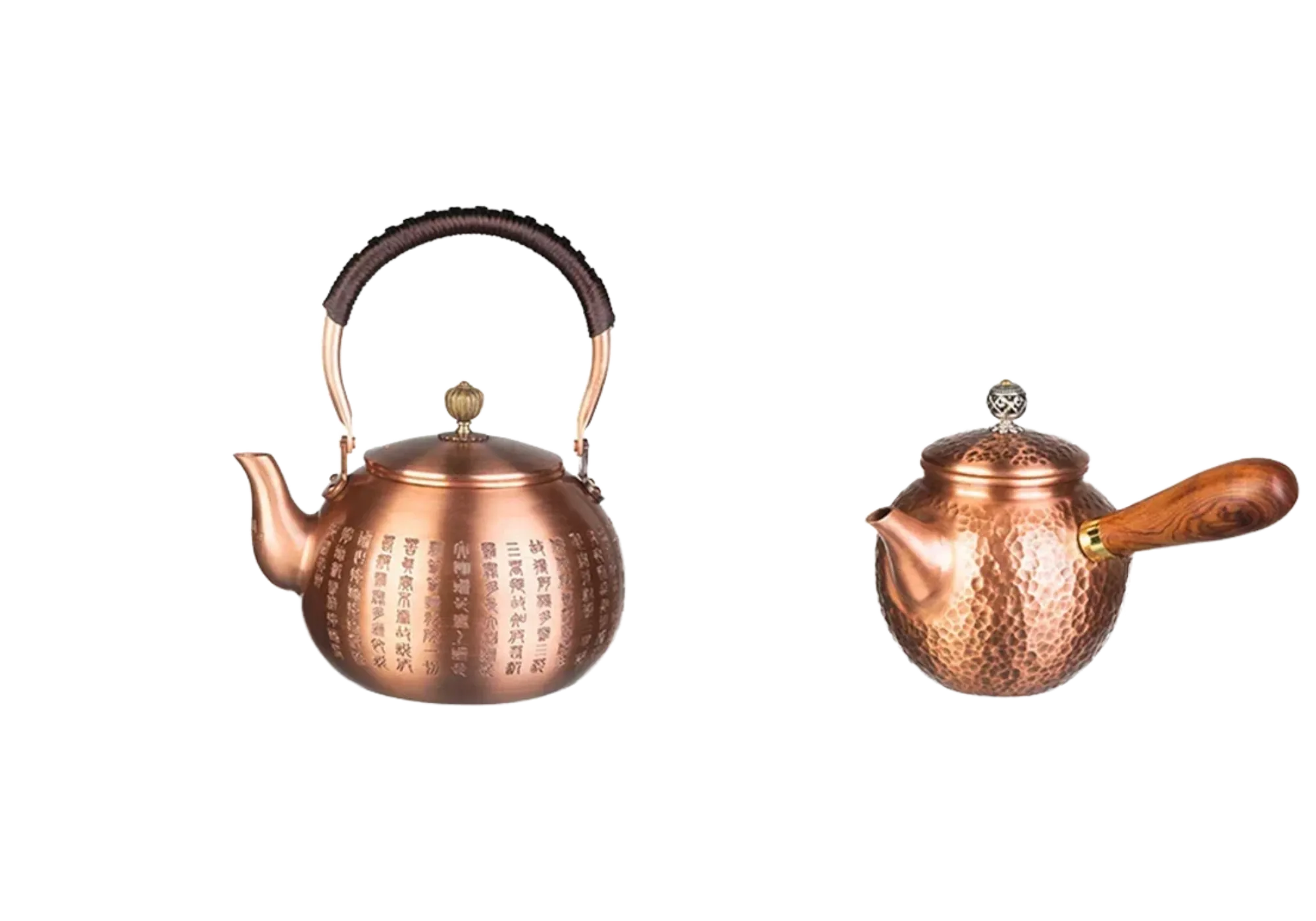 Bouilloire vintage artisanale en cuivre