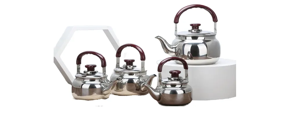 Bouilloire vintage en acier inoxydable
