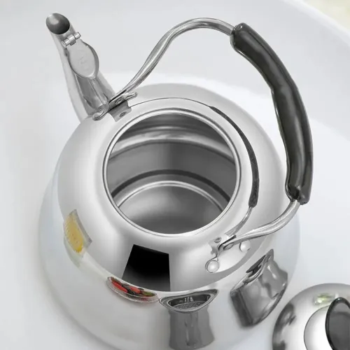 Bouilloire vintage en acier inoxydable